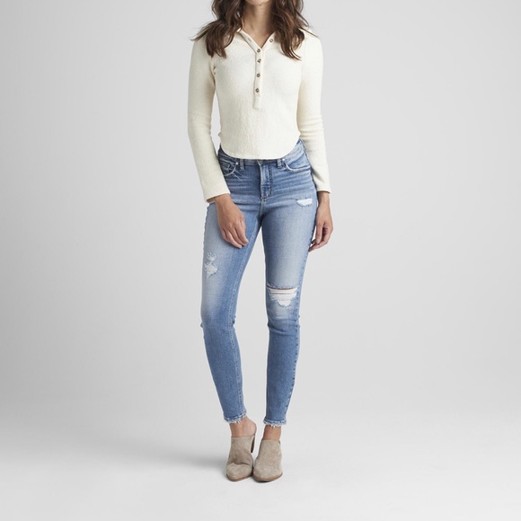 Women’s Silver Avery skinny high rise jeans 30/27 - Picture 2 of 13